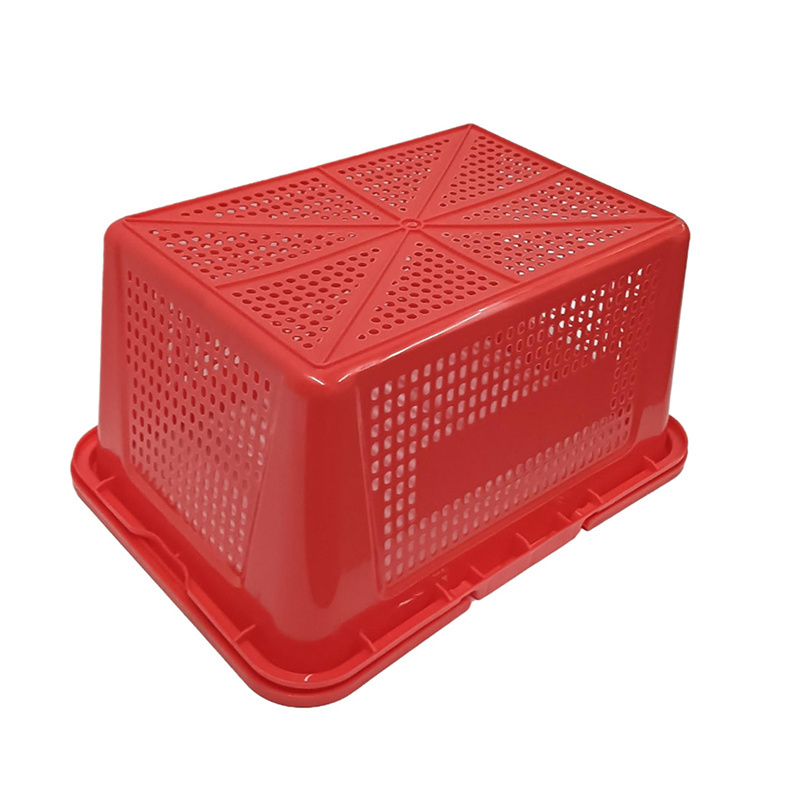 Heavy Duty 595*385*295 80l Grocery Store Supermarket Shopping Hand Plastic Baskets Sets With Metal Handle For Sale