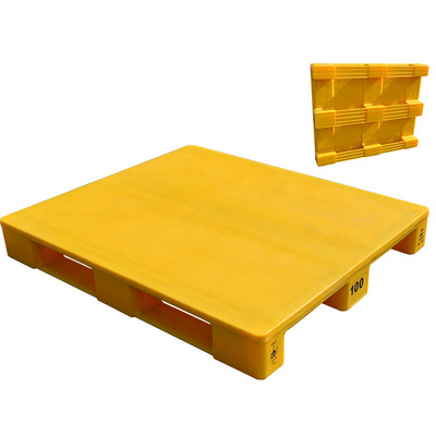 heavy duty yellow blue euro 1200 x 1000 food grade warehouse palets hygiene flat top plastic pallets in china