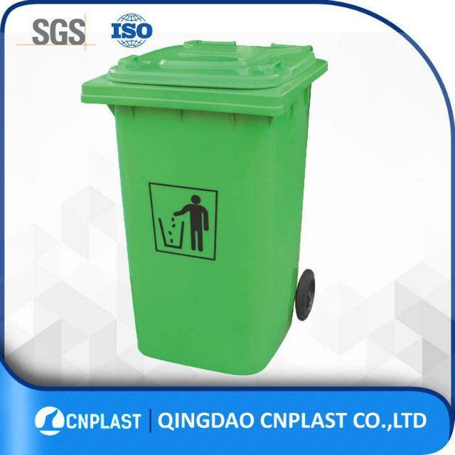 120L HDPE garbage containers recycled wheelie bin big size rubbish bin