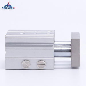 ABILKEEN DFM Pneumatic Cylinder Miniature Linear Tripple Rod Three Shaft Trirod Drive Double Guide Pneumatic Actuator