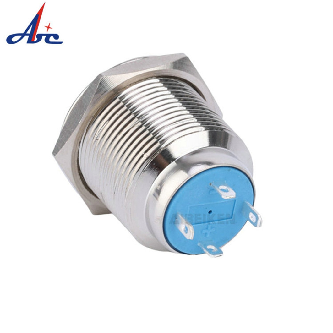 1NO Waterproof IP65 2A 19mm Latching 12V Led Illuminated 4 Pin Teiminal ON OFF Switch Ring Led Push Button Switch 2 buyers