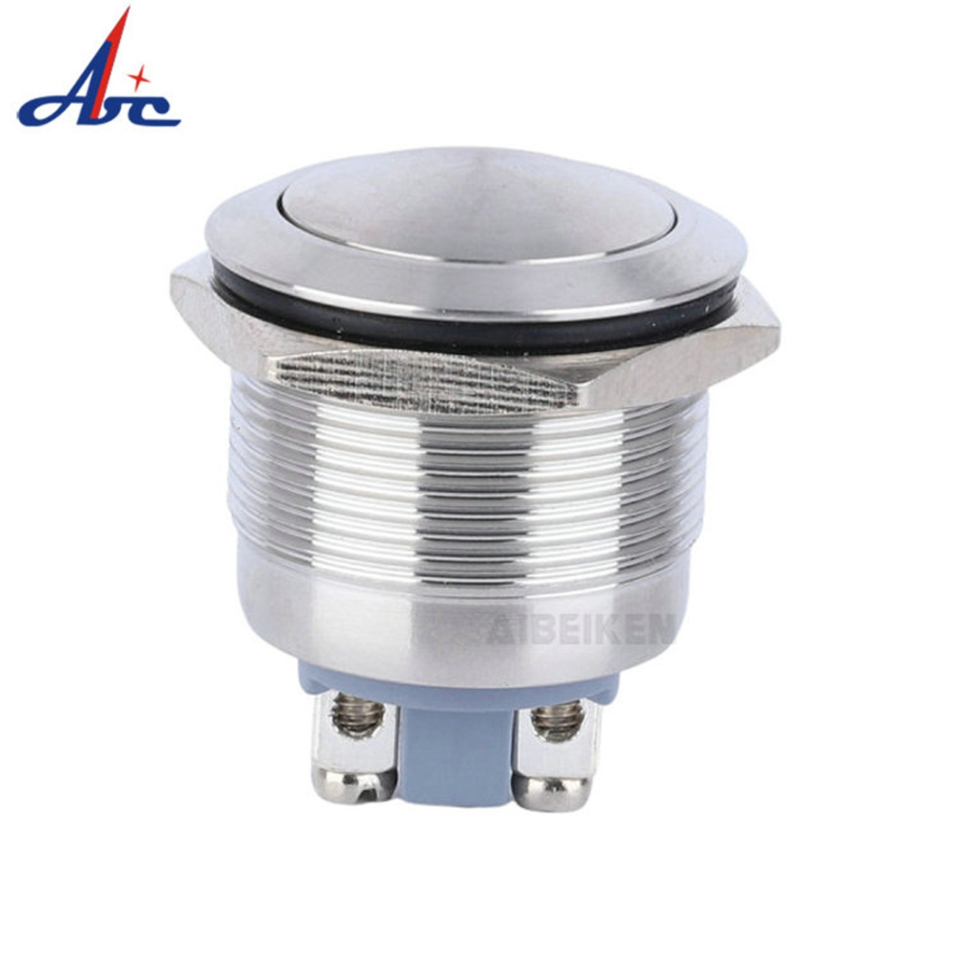 8mm 12Mm 16Mm 19Mm 22Mm 30mm Round Waterproof Ip67 Metal Push Button Momentary Latching Switch for kitchen hood