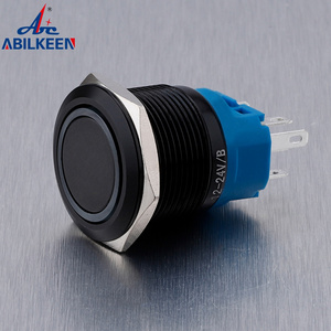 1NO1NC 10mm Pushbutton Switch Car Controls Customized Push Button High Efficiency Stainless Steel 12V Notebooks 5A