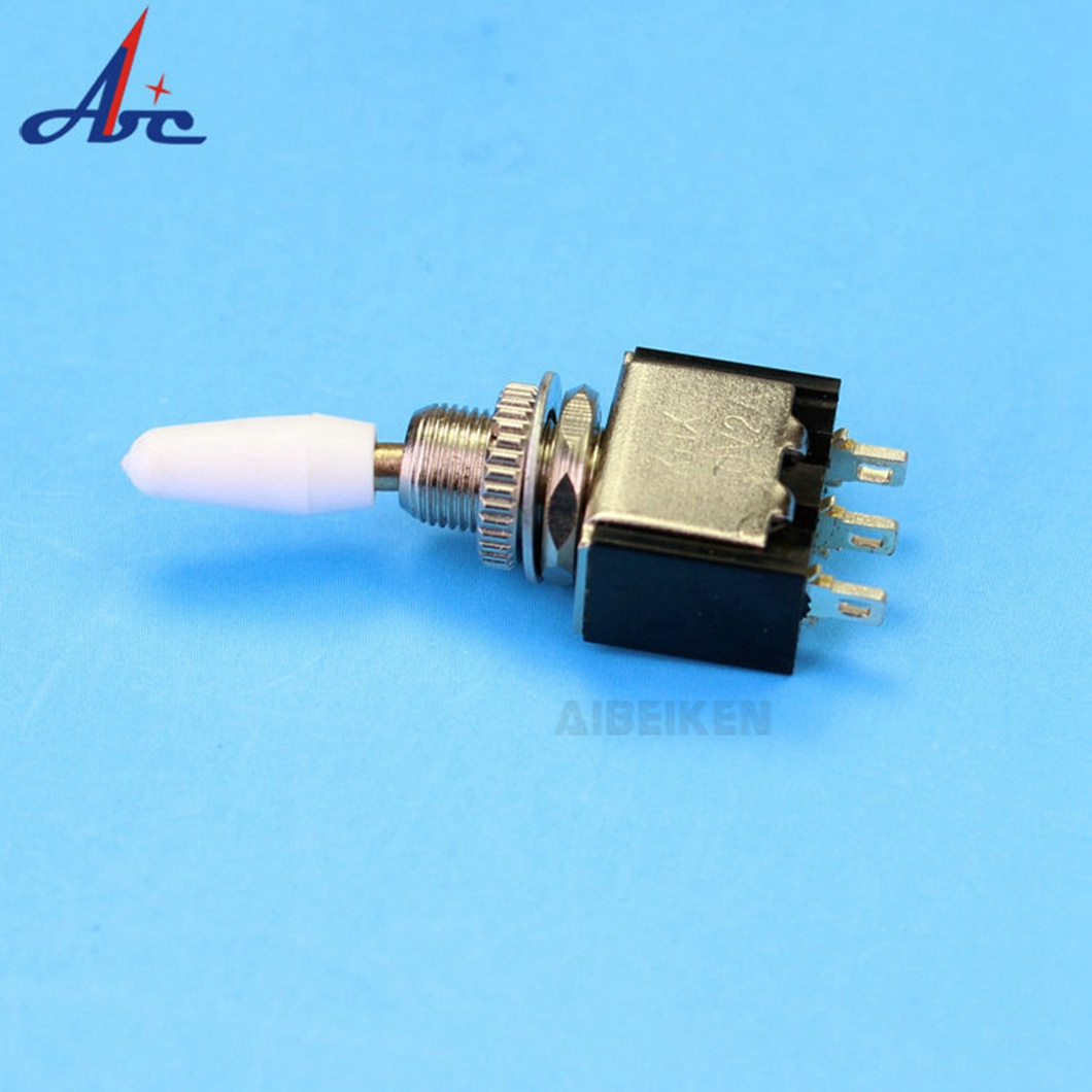 6MM SPST 3 Pin ON-OFF 3A 250V/6A 125V Mini Flat Handle 12V Toggle Switch with Solder Terminals for Car Truck