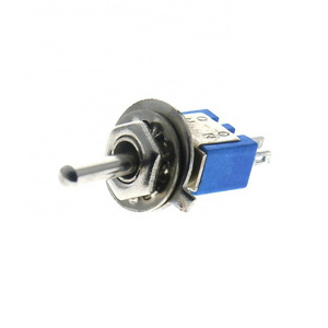 2022 New Product 5Mm Red Blue Spst 3Pin On-On Momentary Latching Ac 250V Micro Toggle Switch