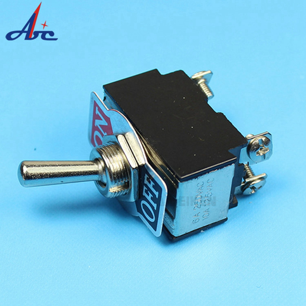 Manufacturer's Supply On Off on Metal 3 Position Momentary Black Toggle Switch Right Angle Toggle Switch With Cover 15A 250V