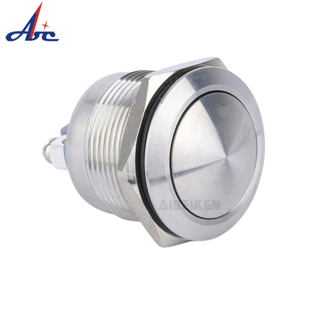 8mm 12Mm 16Mm 19Mm 22Mm 30mm Round Waterproof Ip67 Metal Push Button Momentary Latching Switch for kitchen hood