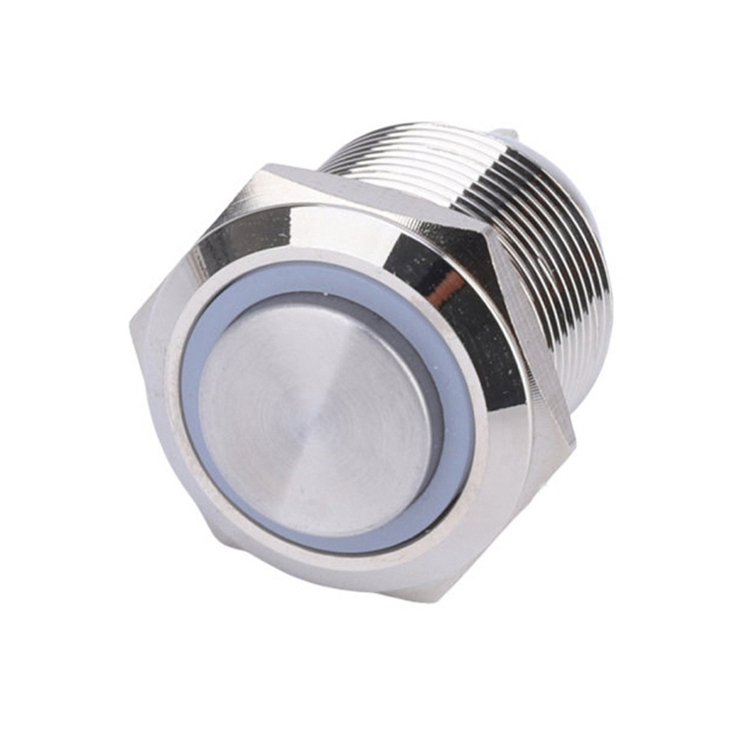 1NO Waterproof IP65 2A 19mm Latching 12V Led Illuminated 4 Pin Teiminal ON OFF Switch Ring Led Push Button Switch 2 buyers