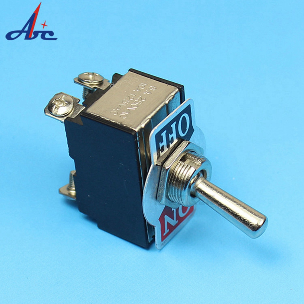 Manufacturer's Supply On Off on Metal 3 Position Momentary Black Toggle Switch Right Angle Toggle Switch With Cover 15A 250V