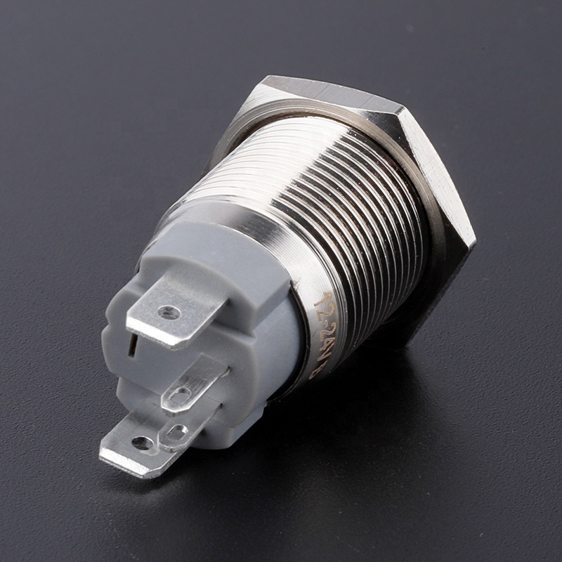 16mm momentary 4pin heavy duty 15A red led illuminated auto reset push button light switch