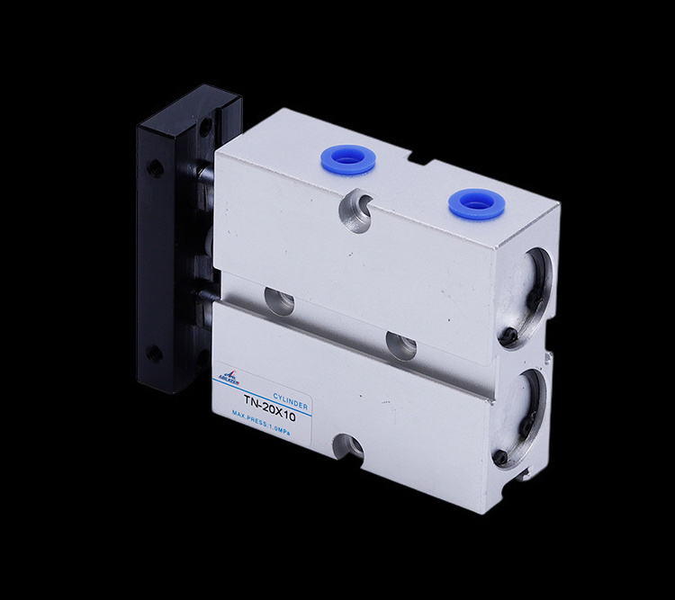 ABILKEEN DFM Pneumatic Cylinder Miniature Linear Tripple Rod Three Shaft Trirod Drive Double Guide Pneumatic Actuator