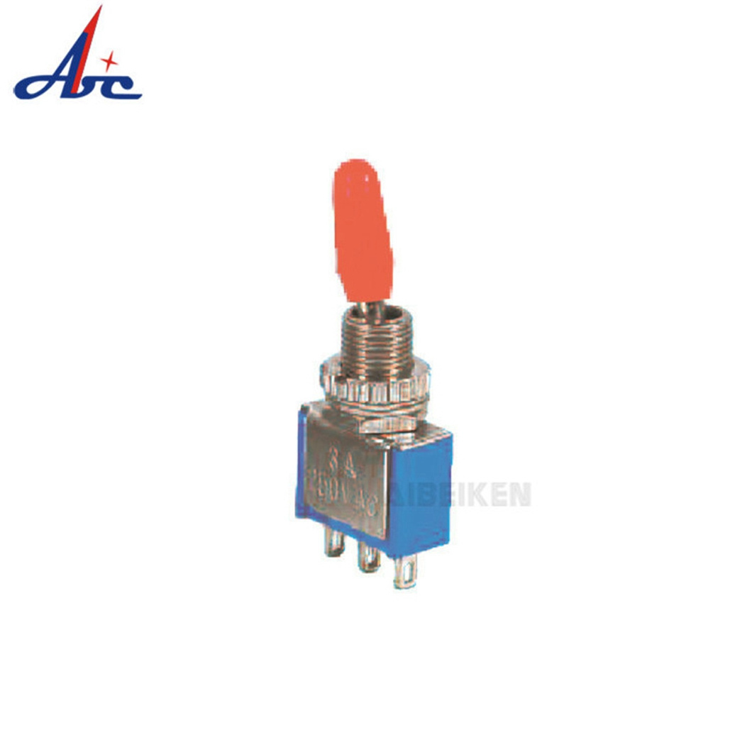 6MM SPST 3 Pin ON-OFF 3A 250V/6A 125V Mini Flat Handle 12V Toggle Switch with Solder Terminals for Car Truck