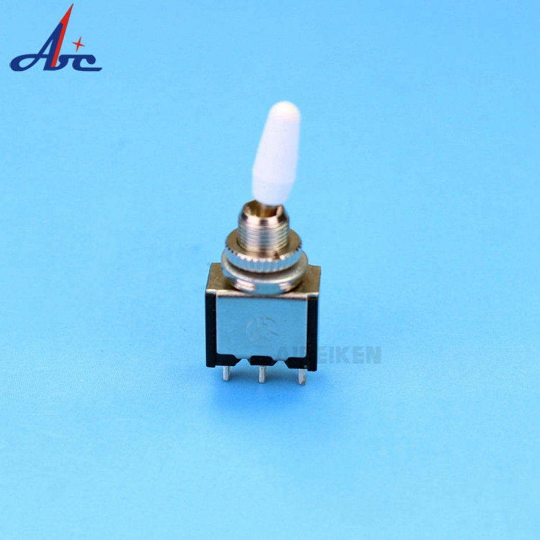 6MM SPST 3 Pin ON-OFF 3A 250V/6A 125V Mini Flat Handle 12V Toggle Switch with Solder Terminals for Car Truck