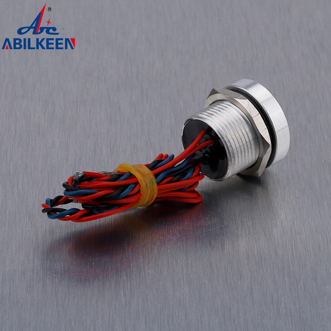 Zero-travel Silent Waterproof IP68 Metal Piezo Switch Momentary Latching LED illuminated replace micro travel push button switch