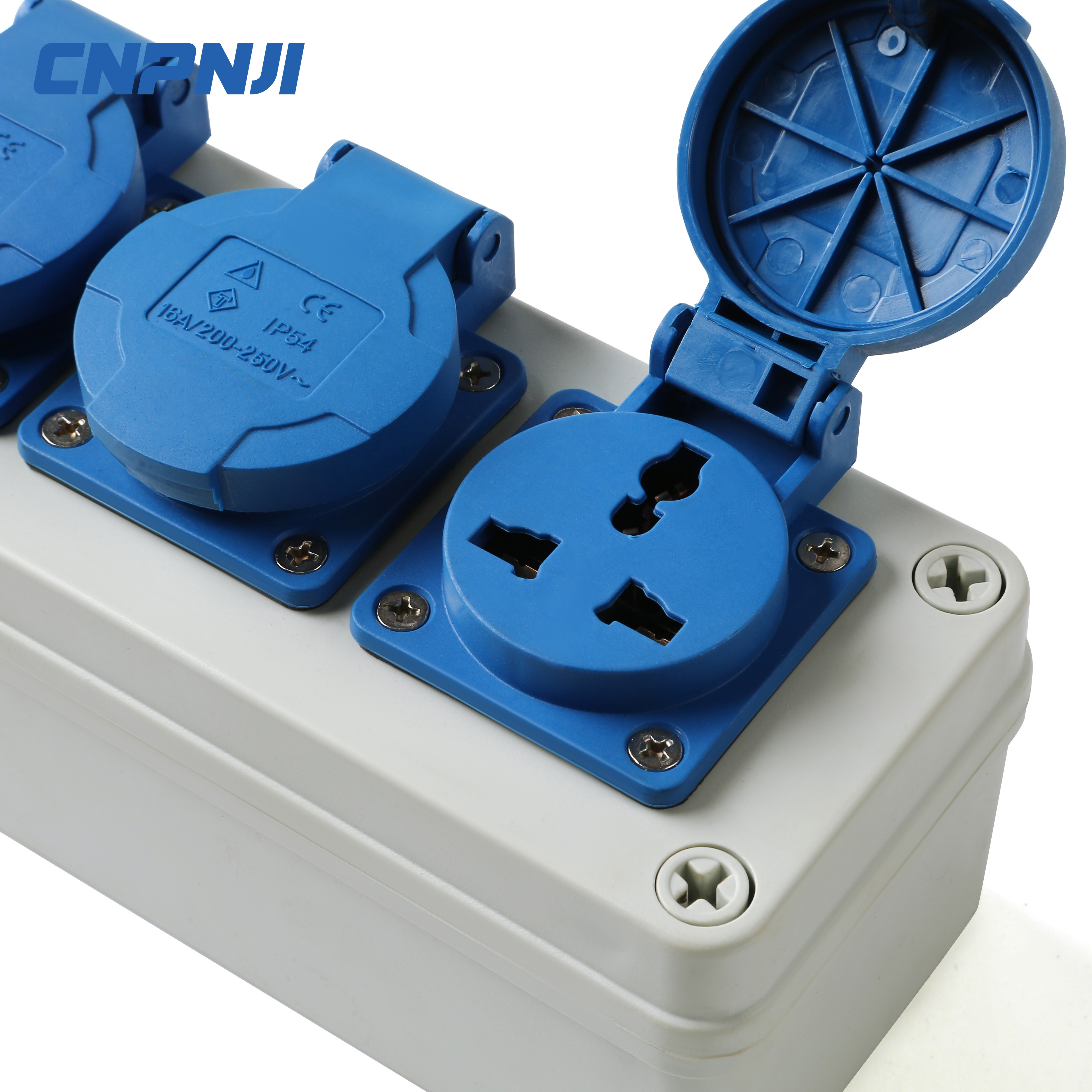 plastic waterproof with industrial plug 10A 220v socket boxes for sockets and breakers