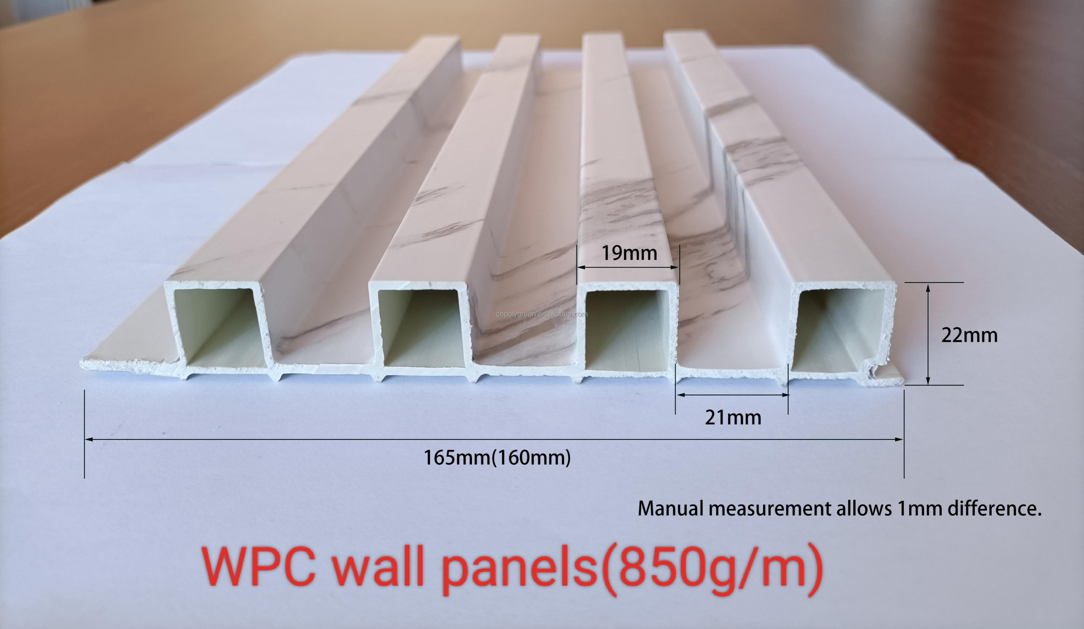 Wooden Plastic Composite Wpc Flucted Wall Panel Wooden Grain Pvc Wpc Wall Panels Modern Waterproof Bathroom Wall Covering Panels