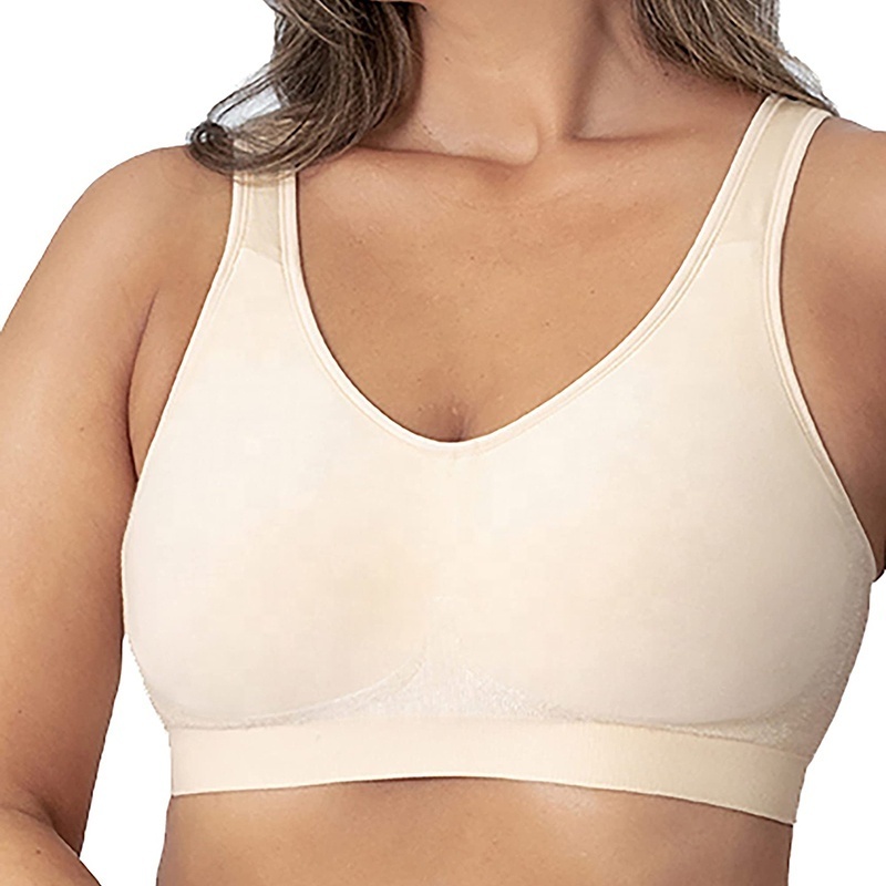 Wholesale Simple Seamless Wireless Shaper Bra Women Comfortable Full Coverage Air Bra