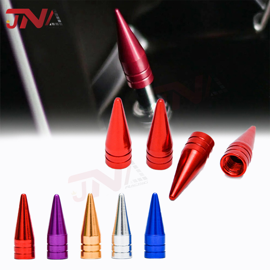 4pcs Aluminium Bullet Style Tire Valve Cap Motorcycle Bicycle Aluminum Jdm Valve Cap