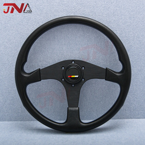 14inch 350mm PU Leather Car Racing Steering Wheel JDM Car Racing Sport Sim Steer Wheel Classic Leather Sim Steering Wheel