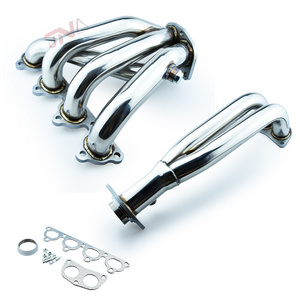 Factory JDM Car Polished Stainless Steel Polished Exhaust Header for Honda 88-00 Civic D16 EX LX DX CX VX HX Headers