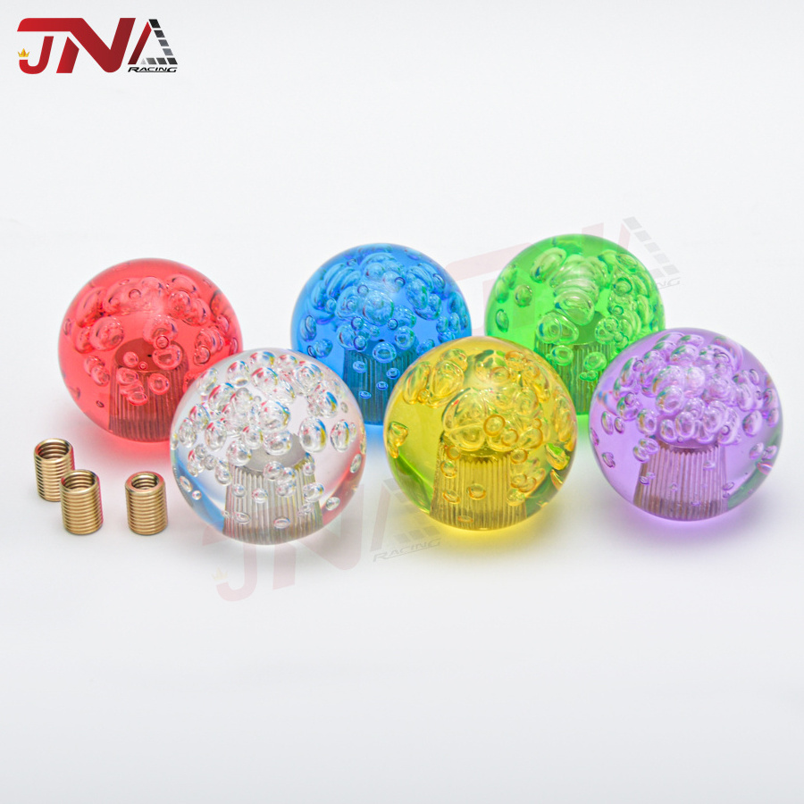 CUSTOM Ball Shift Knob Universal JDM Round Ball Crystal Bubble Manual Gear Shift Knob Lever Shifter