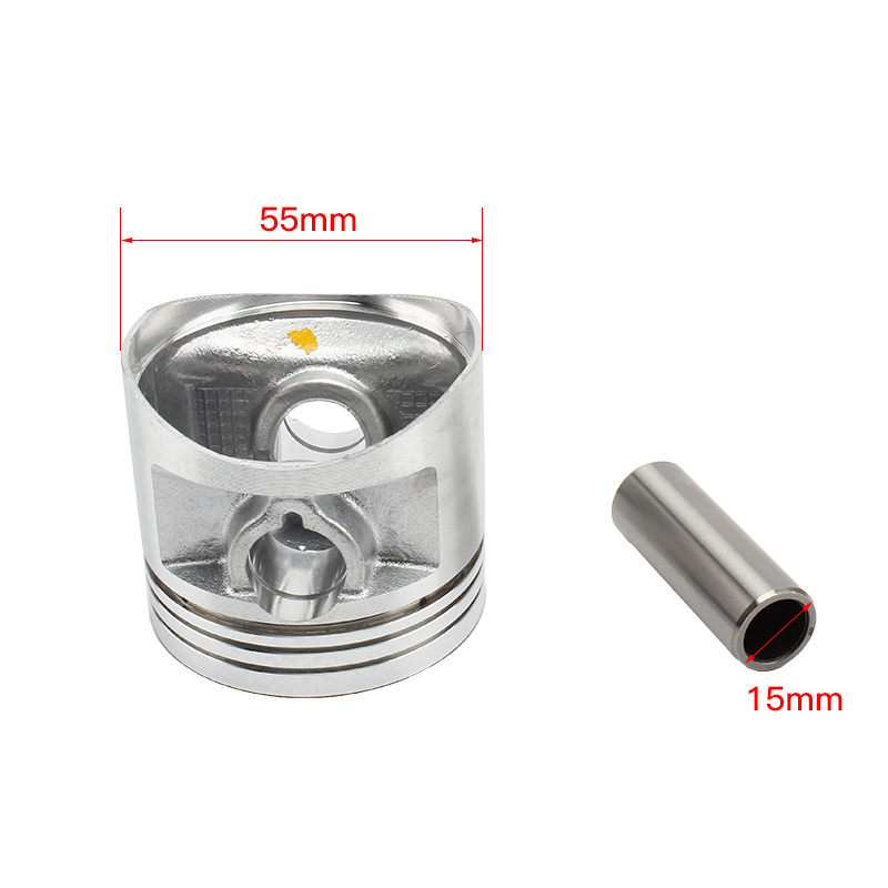 PowerMotor Motorcycle 55mm Piston and 15mm Pin Ring Set Fit For LIFAN 140cc Engine Off Road Pit Dirt Bike Parts