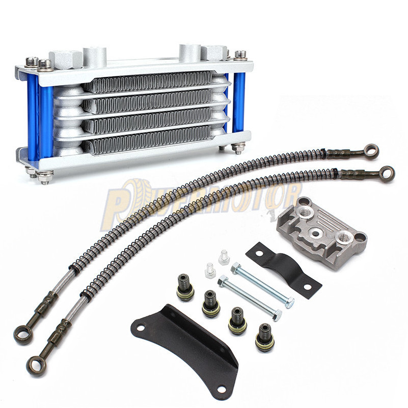 Motorcycle Oil Cooling Cooler Radiator Chinese Made Oil Cooler Set For 125cc 140cc Horizontal Engine Dirt Pit Monkey Bike ATV