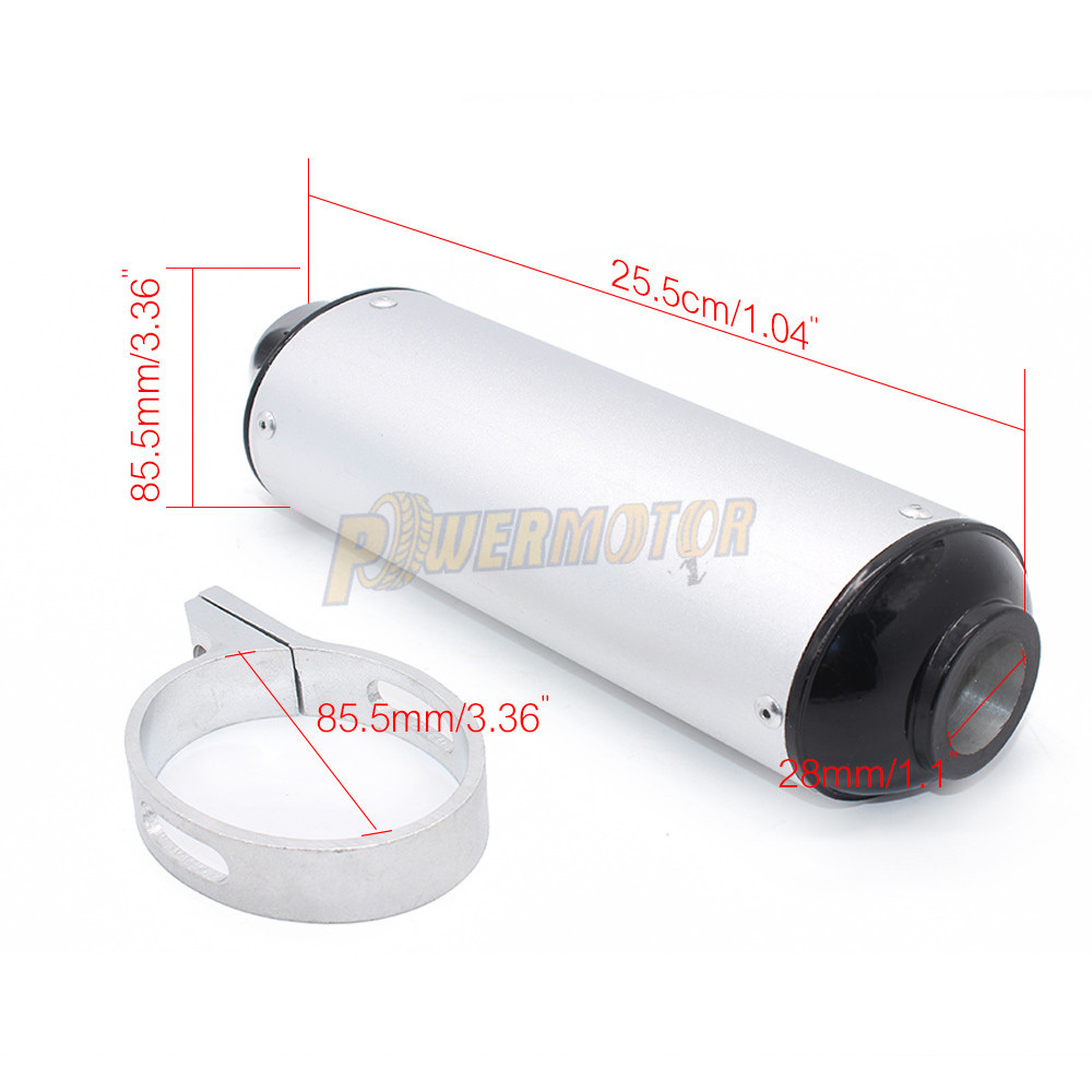 Motorcycle Exhaust Muffler Scooter Exhaust Pipe Tips Insulation 28Mm 38Mm  For 125Cc 150Cc 160Cc For Honda Yamaha Kawasaki Atv