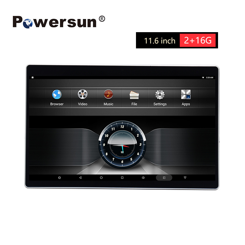 Powersun 4K Cheap GPS Android 11  Car TV Touch Screen Headrest Monitor Rear Seat Entertainment