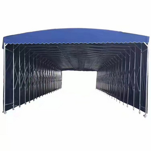 3mX3m to 12mX50m Movable Push-pull Electric Event Sliding Sunshade Canopy, Outdoor Large Warehouse Storage Shelter Tent