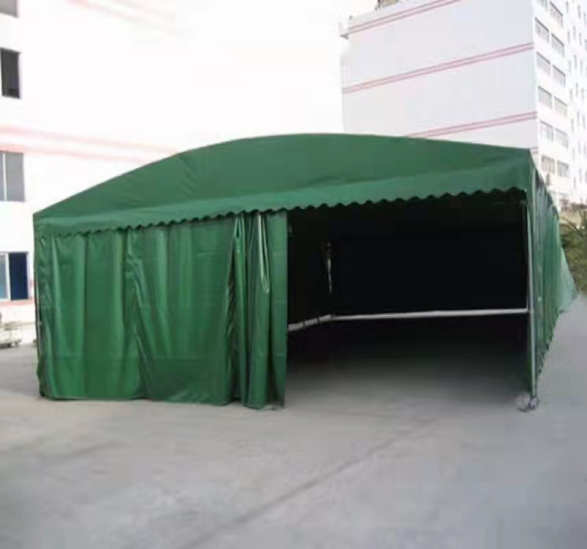 3mX3m to 12mX50m Movable Push-pull Electric Event Sliding Sunshade Canopy, Outdoor Large Warehouse Storage Shelter Tent