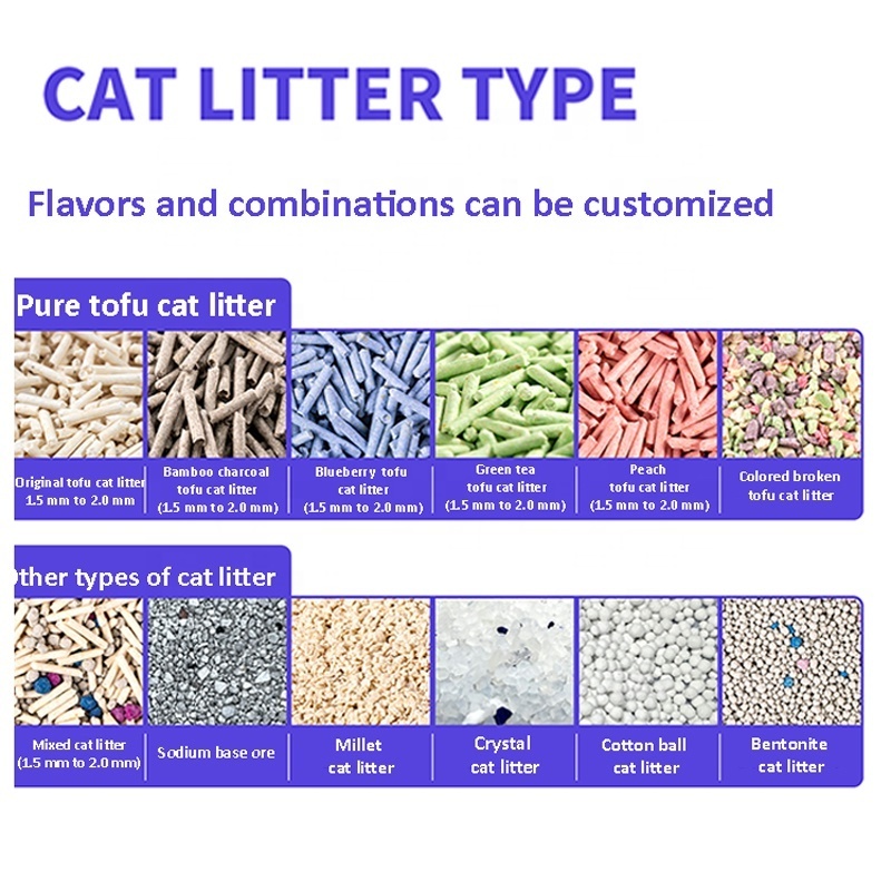 Dust-Free Deodorizing Tofu Soy Non-Mixed Bentonite Cat Litter Plant Scented Pet Cleaning Supplies For Cats