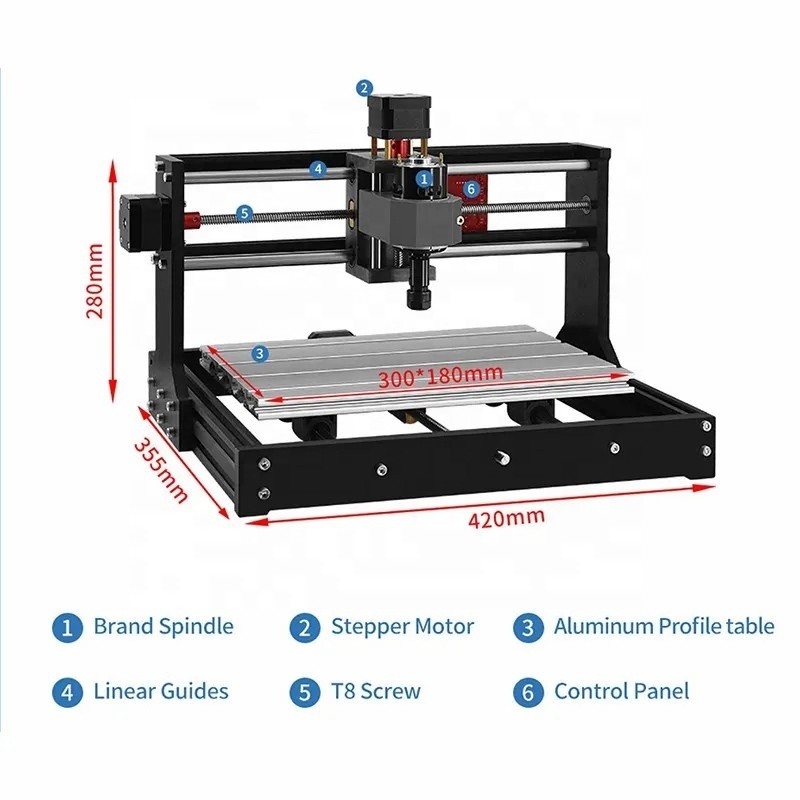 Cnc 3018 Glass Cnc Metal Engraving Machine Working Hand Tools Wood Router