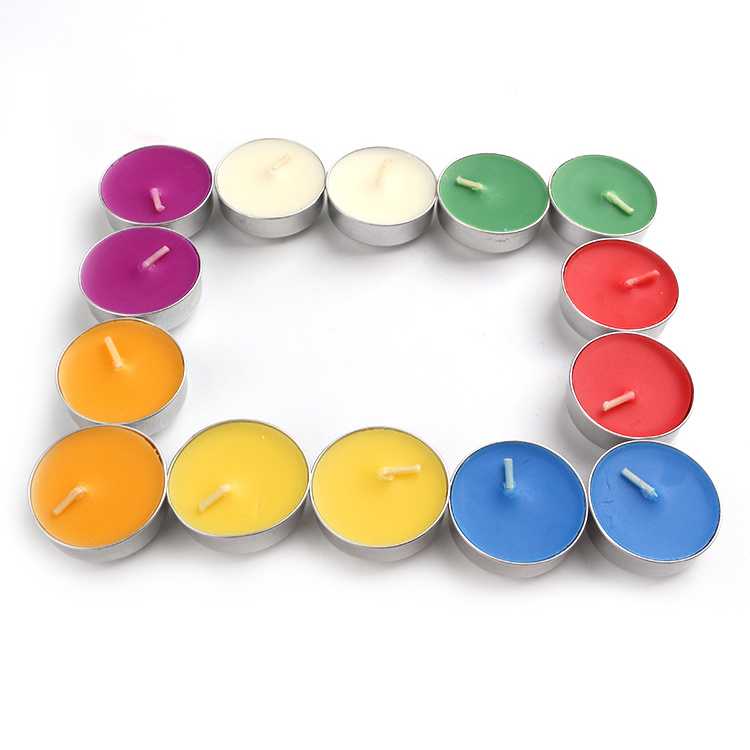 Manufacturer Supplier Tea Light Candle colorful 25 Pack Heart Shaped Tea Light Candle