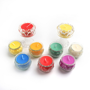 Religious lotus-shaped buddha butter lamp Scented candles for interior church decoration