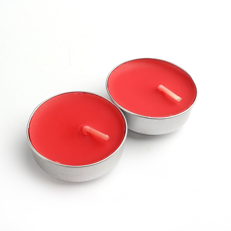 Scented tealight colored tea light 1 2 4hrs burning time paraffin wax candle