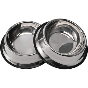 Wholesale Metal Stainless Steel Pet Cat Dog Food Water bowl