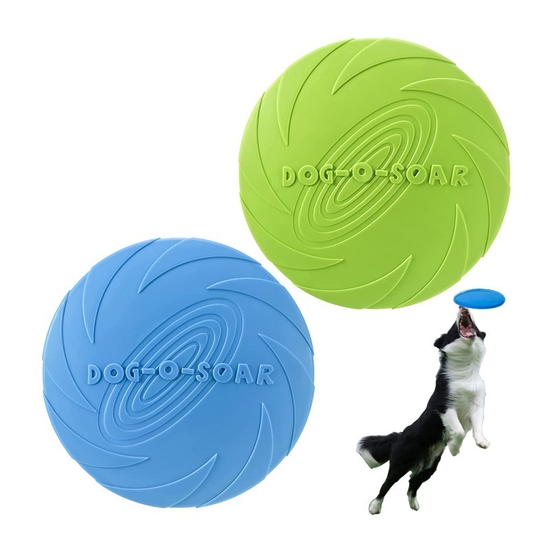 Factory Price Wholesale Dog Toy Flying Disc Floating Water Bite Training Soft Rubber Dog  Flying Disc