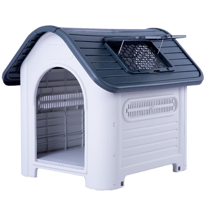 Custom Waterproof Plastic Large Dog Pet House Indoor Outdoor Puppy Kennel with Air Vents and Elevated Floor