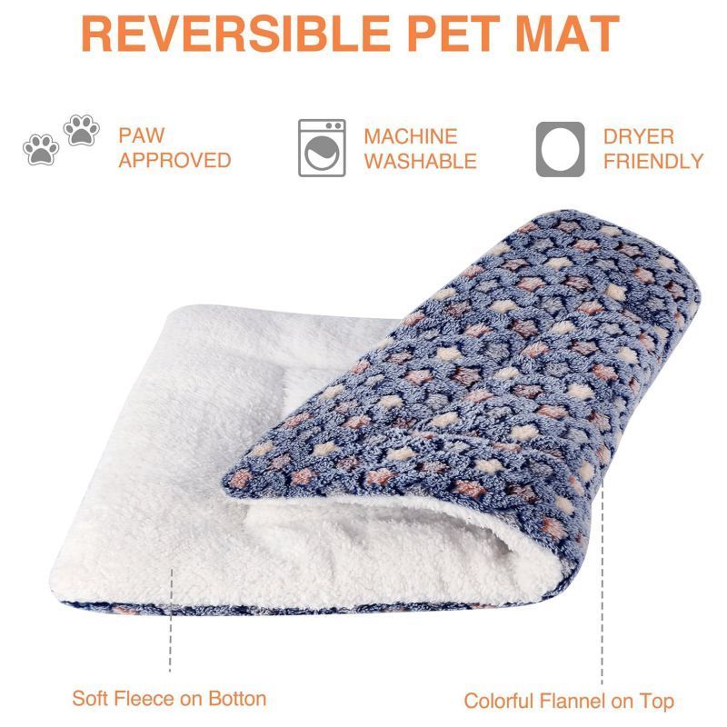 Wholesale Washable Reversible Pet Crate Pad Dog Blanket Soft Pet Dog Mat Beds for Medium Small Dogs