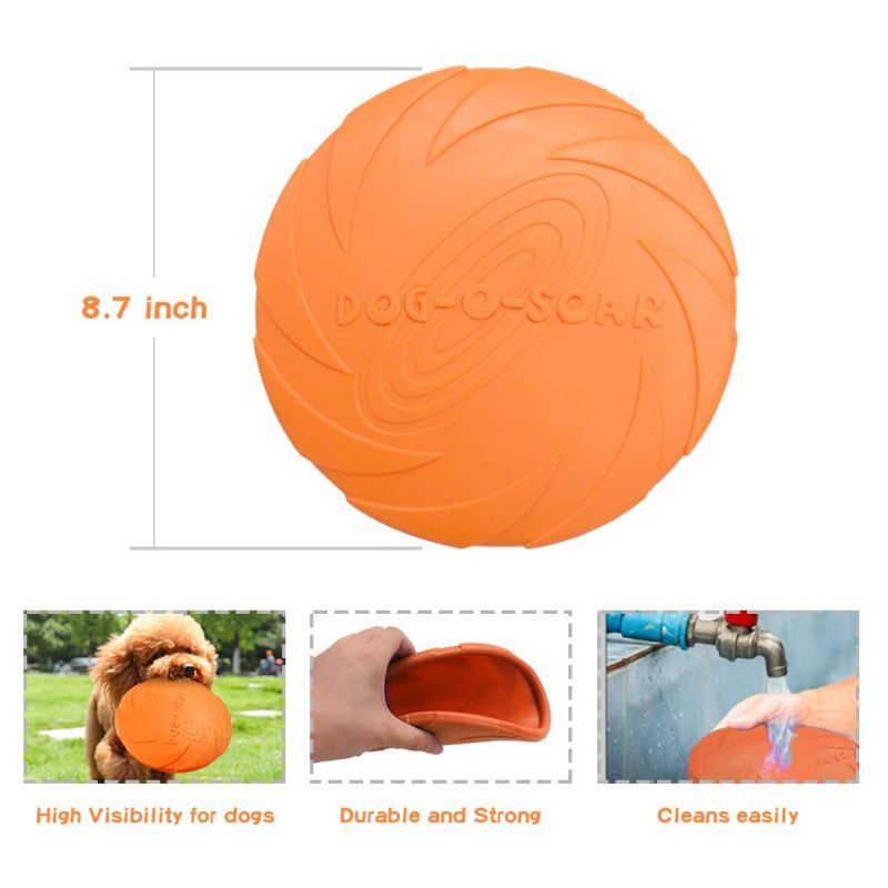 Factory Price Wholesale Dog Toy Flying Disc Floating Water Bite Training Soft Rubber Dog  Flying Disc