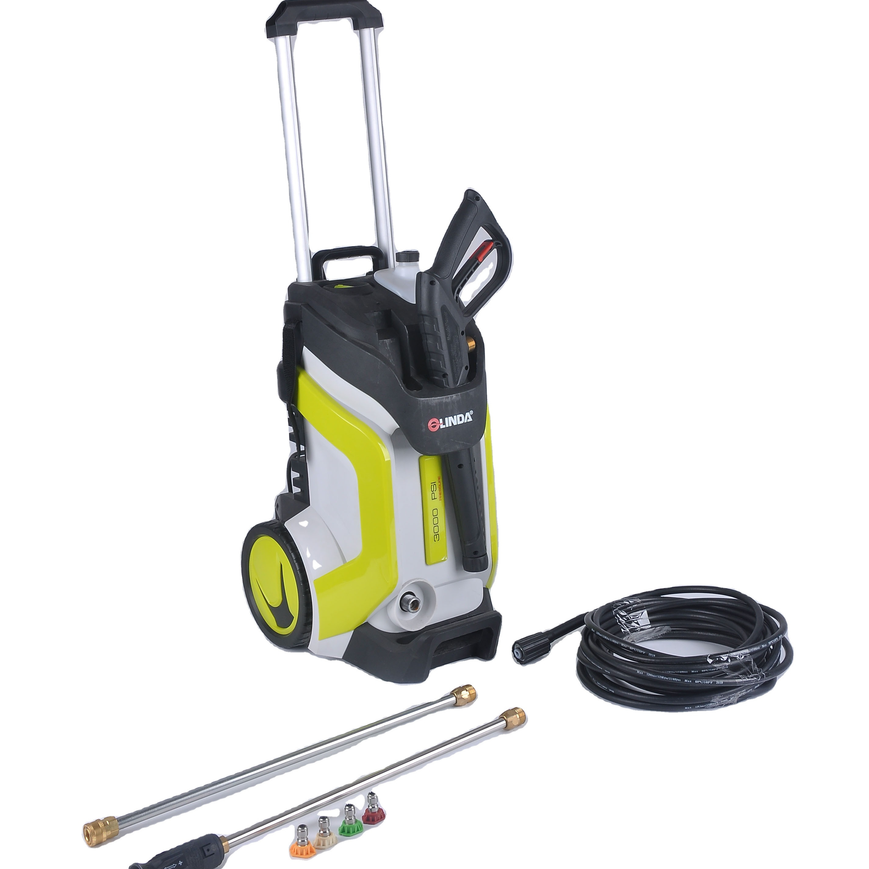 Lifelong OLINDA  High Pressure Washer with Wheels 2000W Universal Motor, Max. Pressure-165 Bar, Working pressure 100-140bar