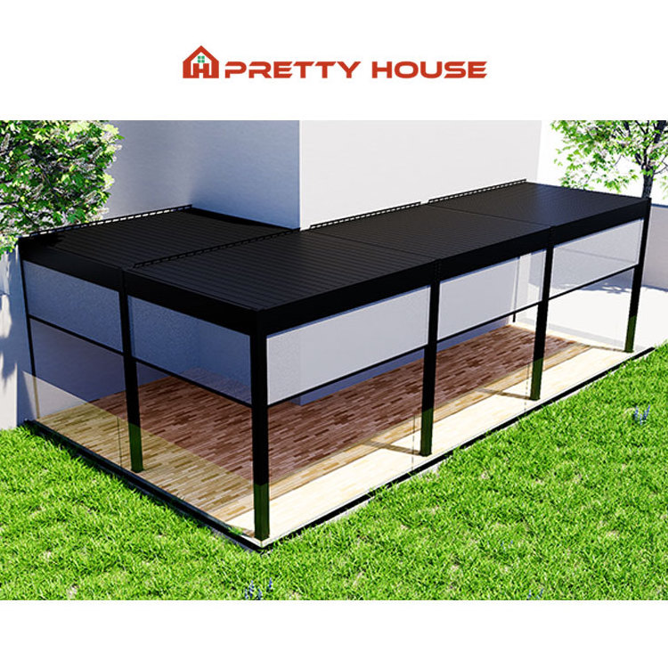 Electric Aluminium Waterproof Pergola Canopies Outdoor Garden Louvered Pergola Balcony Patio Gazebo