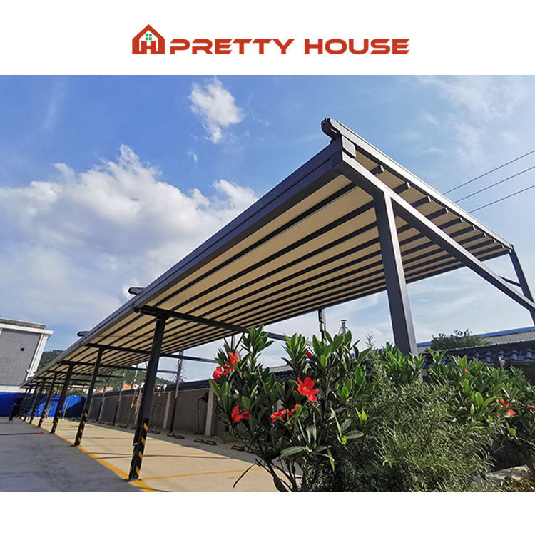 PVC Fabric Terrace Sunshade Awning Motorised Folding Patio Awning Retractable Roof