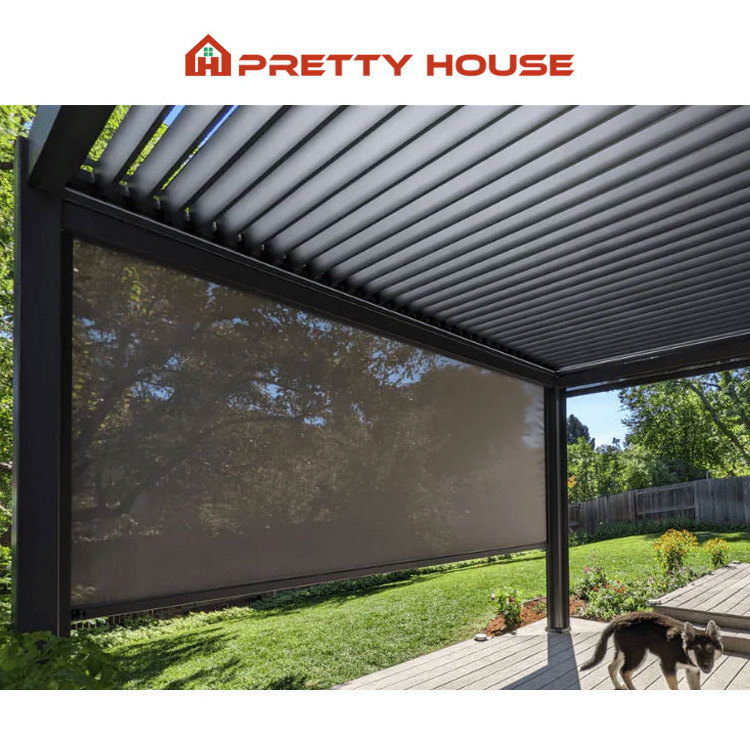 High quality Luxury Patio Waterproof Villa Sun Shade Pergola Outdoor Motorized Aluminum Pergola Garden Gazebo