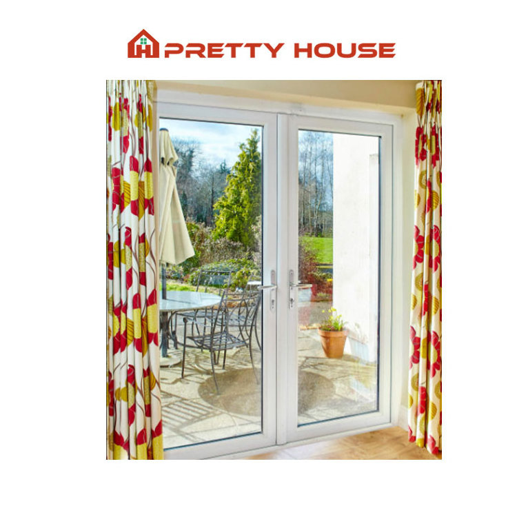 USA Standard Custom Aluminum Glass Swing Door Price Windproof Exterior Double French Patio Doors