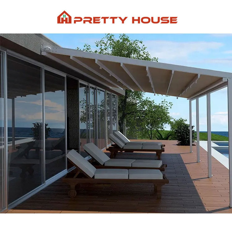 Install Easily Outdoor folding electric gazebo retractable roof awning systems canopy roofing aluminum gazebo