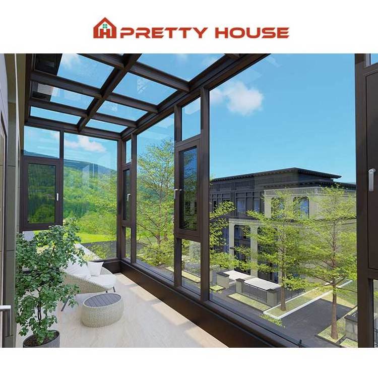 Customized winter garden solarium tempered glass house conservatory sunroom for sale