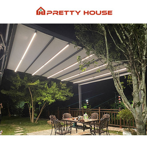 Outdoor Waterproof Motorized Pergola Roof Patio Canopy Retractable Roof