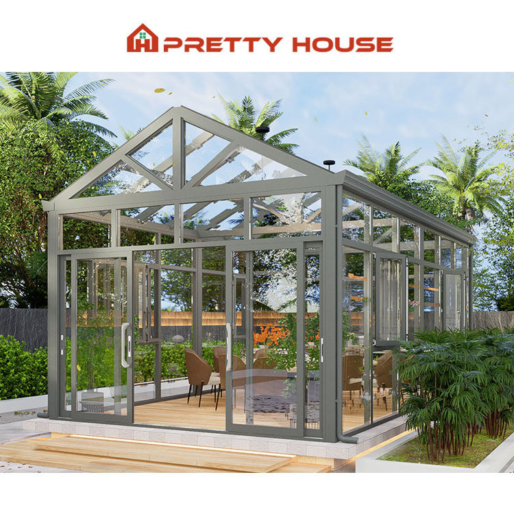 Modern Conservatory 4 Season Free Standing Sunrooms Winter Garden Glass Houses